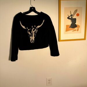 Skull Cashmere crop sweater size XS